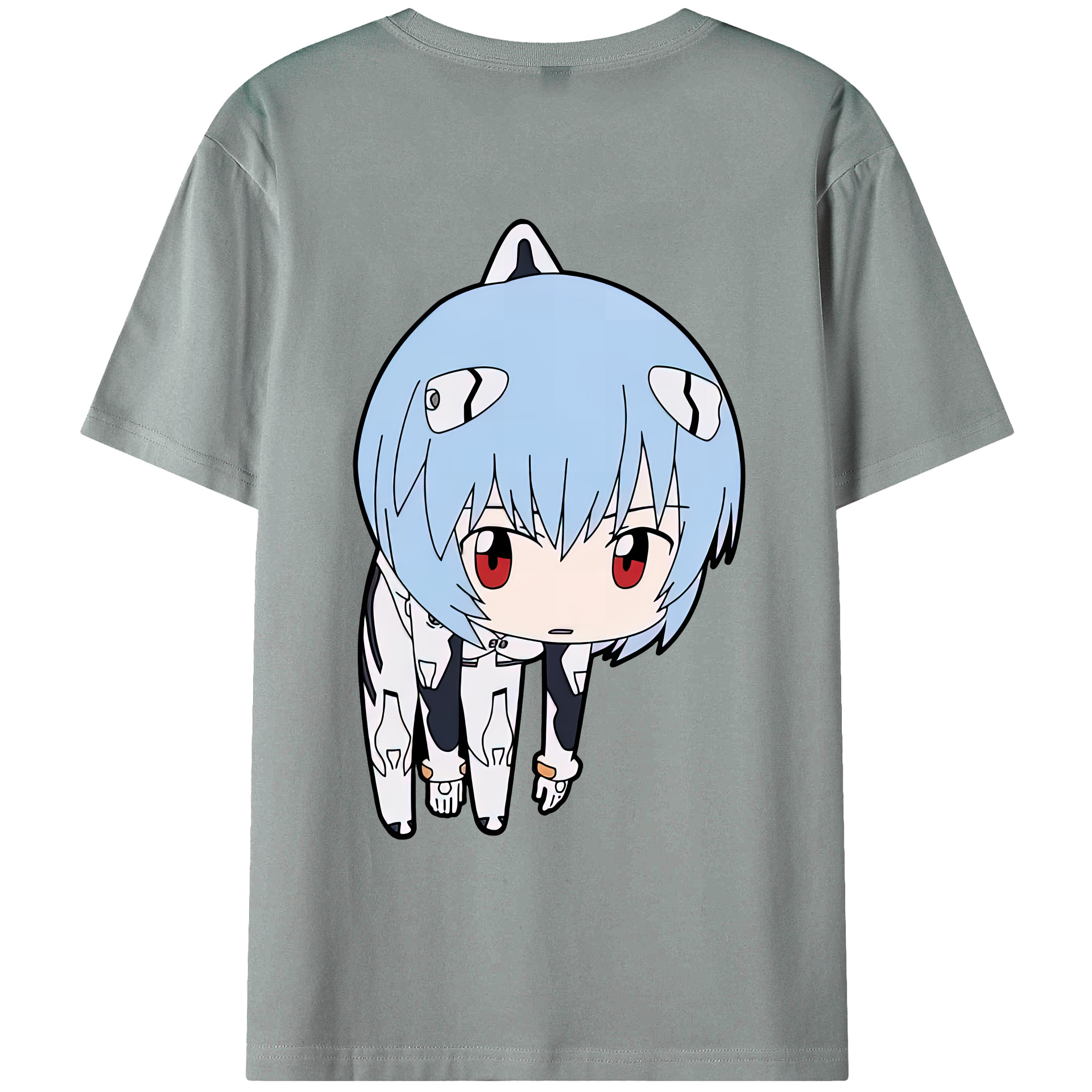 （画像用） EVA 新世紀エヴァンゲリオン 綿100％ メンズ半袖Tシャツ（バックプリント） 通気性